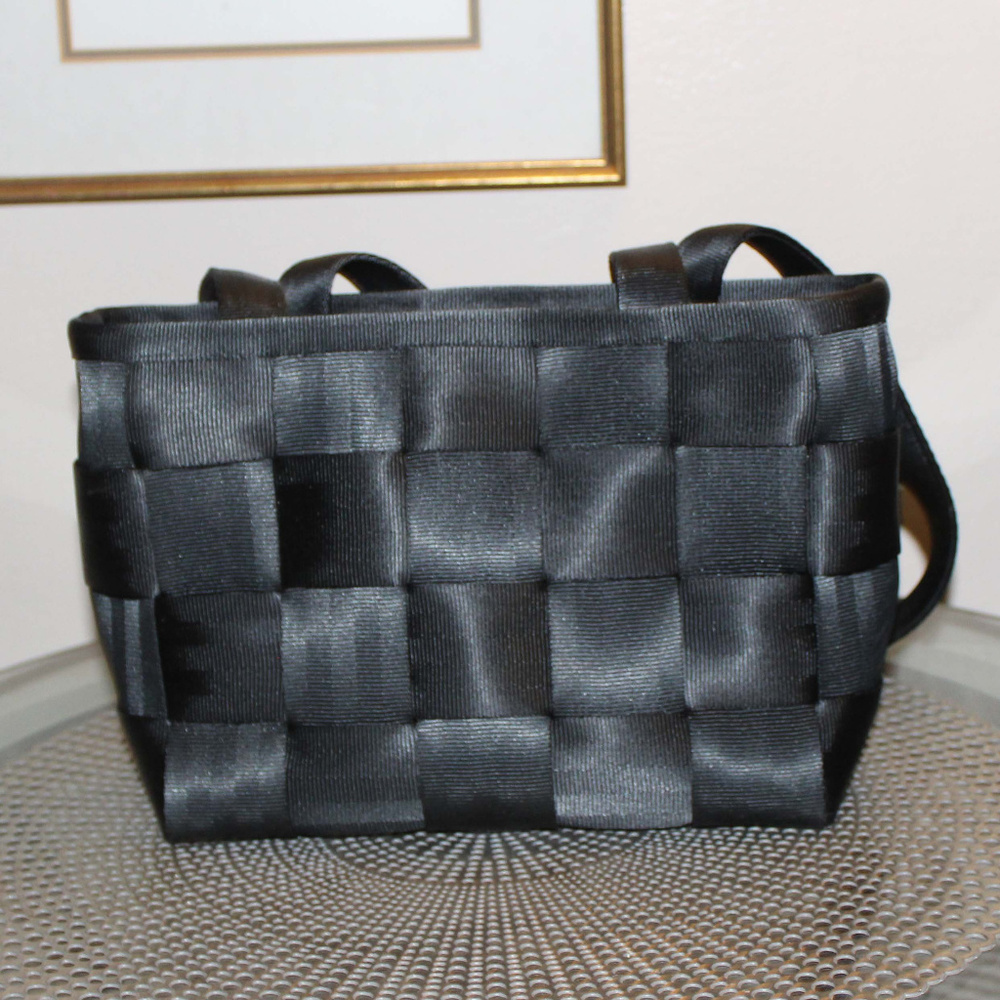 Harvey's Black Seatbelt Purse Shoulder Bag